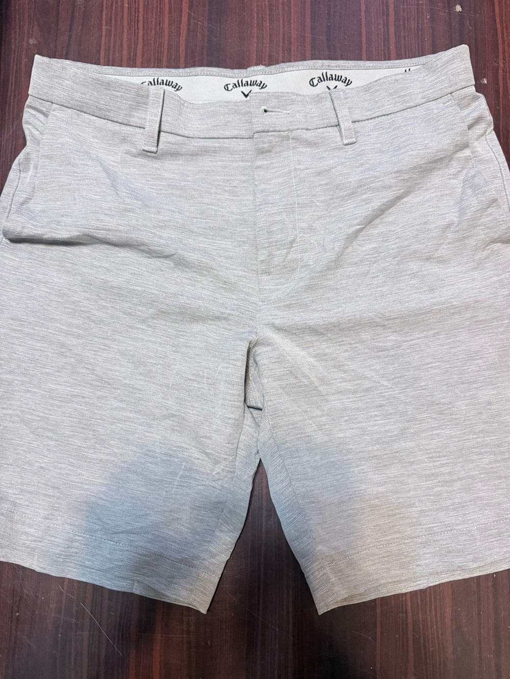 Callaway Men’s Heather Light Gray Performance Golf Shorts nwot